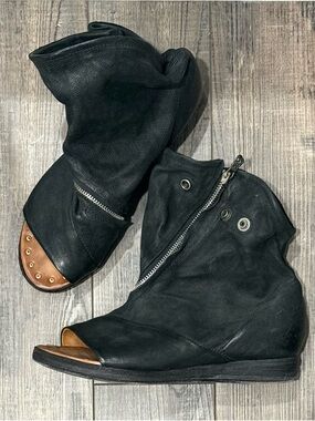 A.S. 98 Brielle Verona Open-Toe Slouch Bootie Ankle Zip Sandals 41